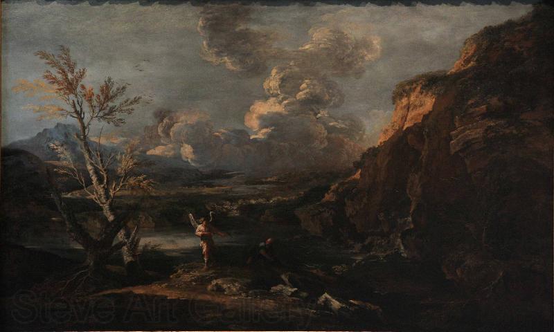 Salvator Rosa Landscape with Tobit and the angel France oil painting art